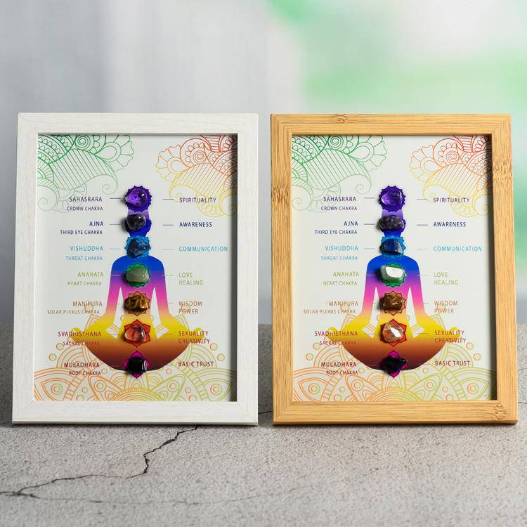 Seven Chakra Gemstone Wall Art – Framed