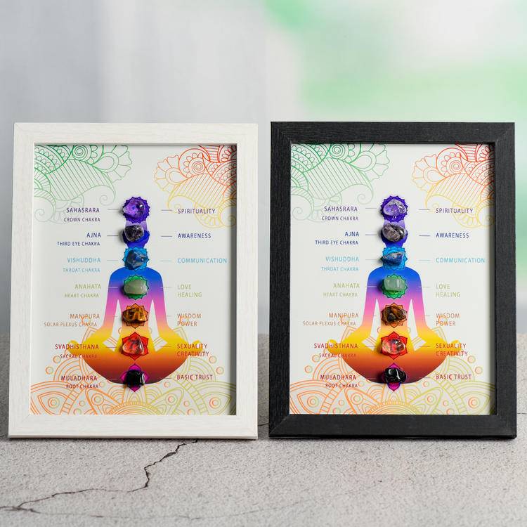 Seven Chakra Gemstone Wall Art – Framed