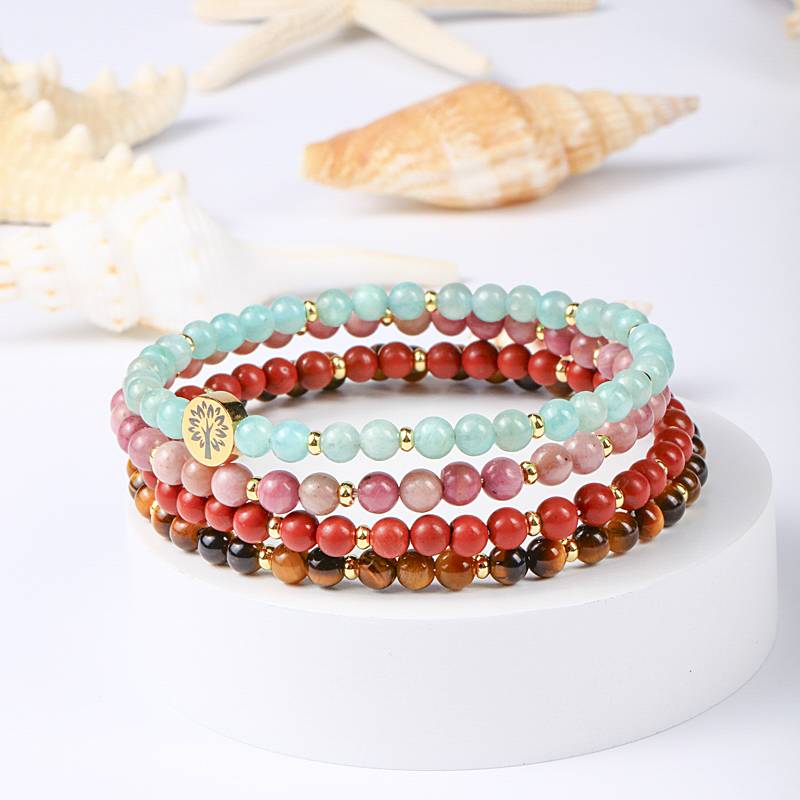Strength & Courage Crystal Bracelet Set (4mm)