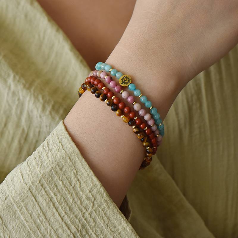 Strength & Courage Crystal Bracelet Set (4mm)
