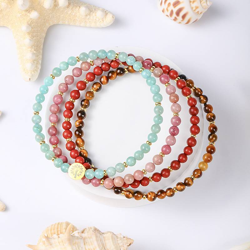 Strength & Courage Crystal Bracelet Set (4mm)