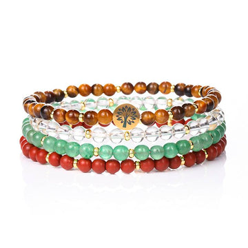 Tiger’s Eye & Green Aventurine 4-in-1 Bracelet | Success & Confidence