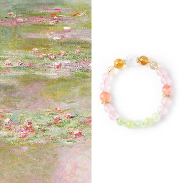 Love & Healing Crystal Bracelet – Citrine, Prehnite, Red Agate & Clear Quartz 8–10 mm