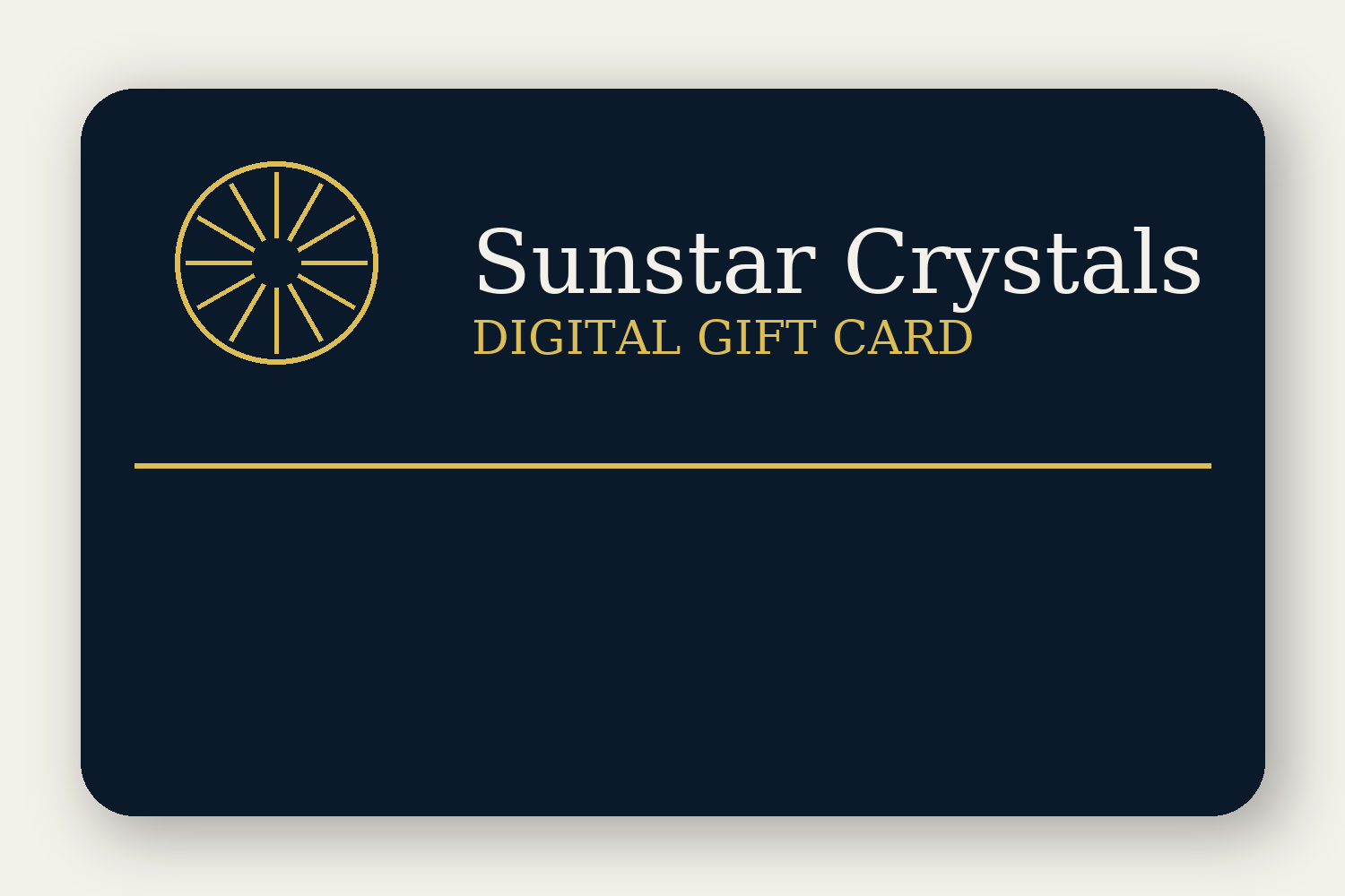 Sunstar Crystals Digital Gift Card