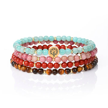 Strength & Courage Crystal Bracelet Set (4mm)
