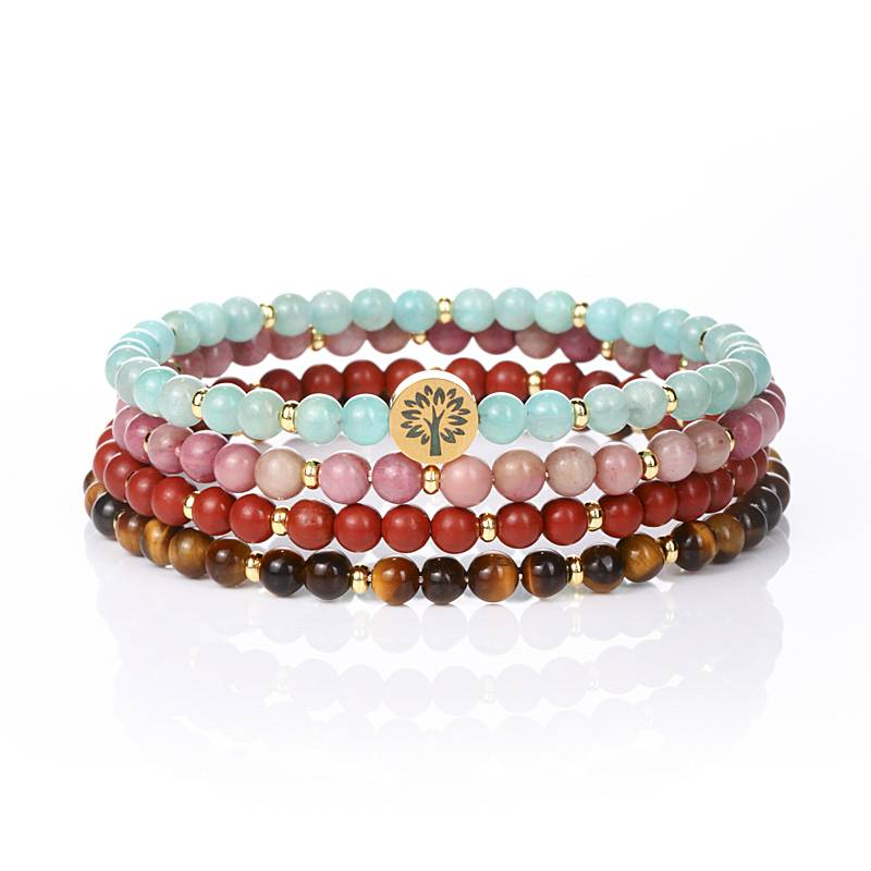Strength & Courage Crystal Bracelet Set (4mm)