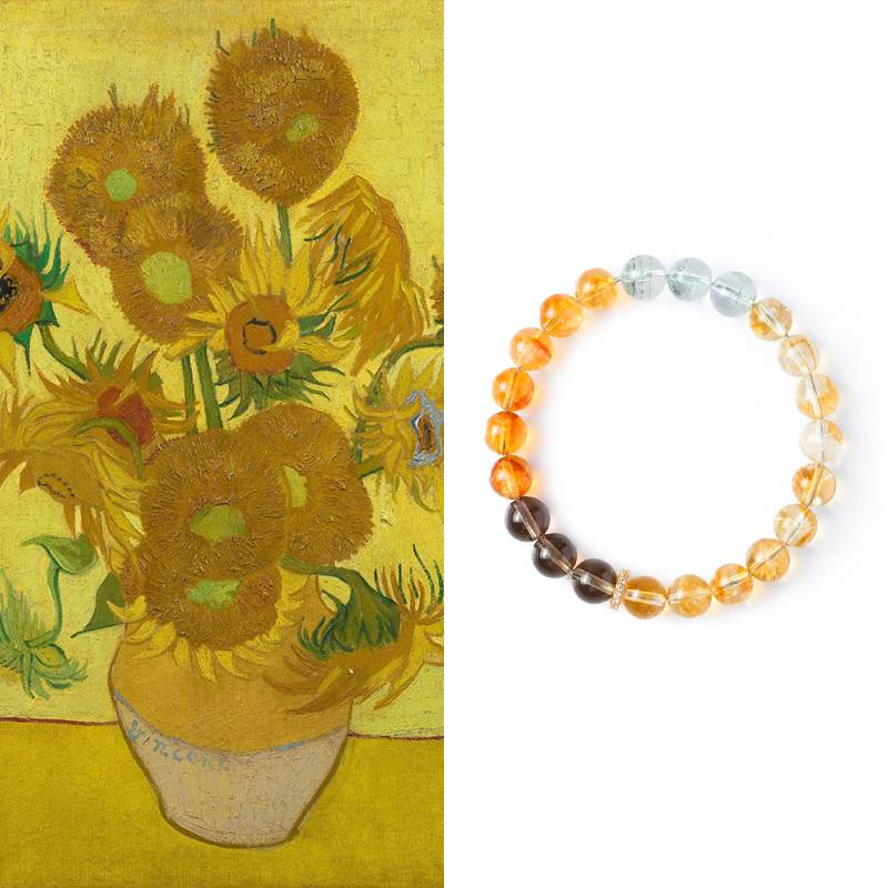 Wealth & Clarity Crystal Bracelet – Citrine, Smoky Quartz & Green Phantom Quartz 8 mm
