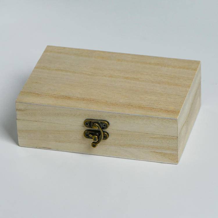 Healing Crystal Wood Gift Box – Assorted Raw & Tumbled Stones