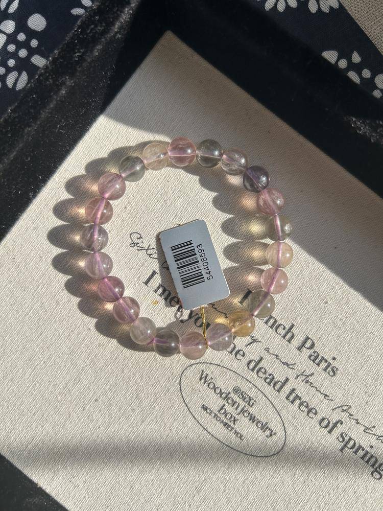 Fluorite Round Bead Bracelet — Focus & Clarity | Calm
