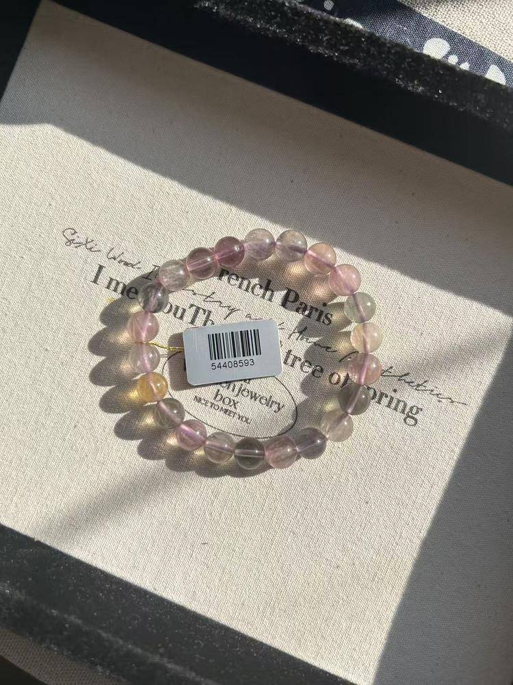 Fluorite Round Bead Bracelet — Focus & Clarity | Calm