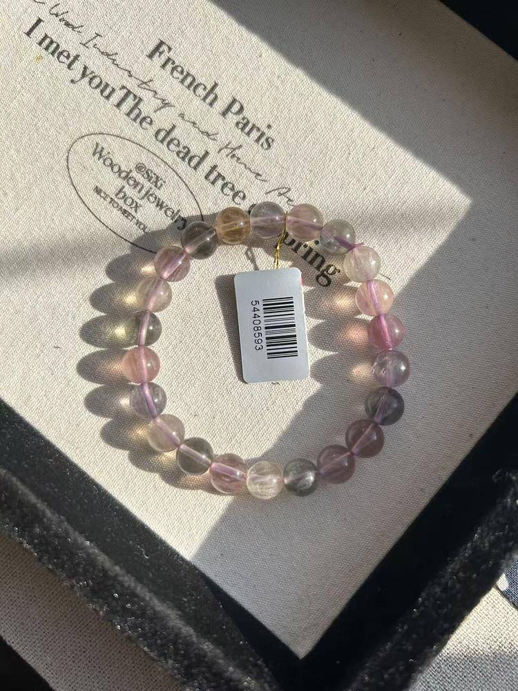 Fluorite Round Bead Bracelet — Focus & Clarity | Calm