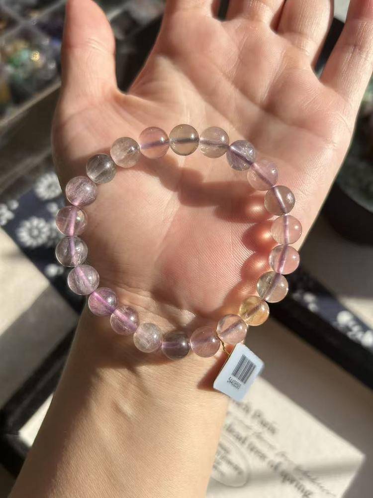 Fluorite Round Bead Bracelet — Focus & Clarity | Calm