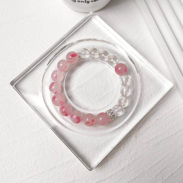 Rose Quartz & Clear Quartz Bracelet — Love & Clarity