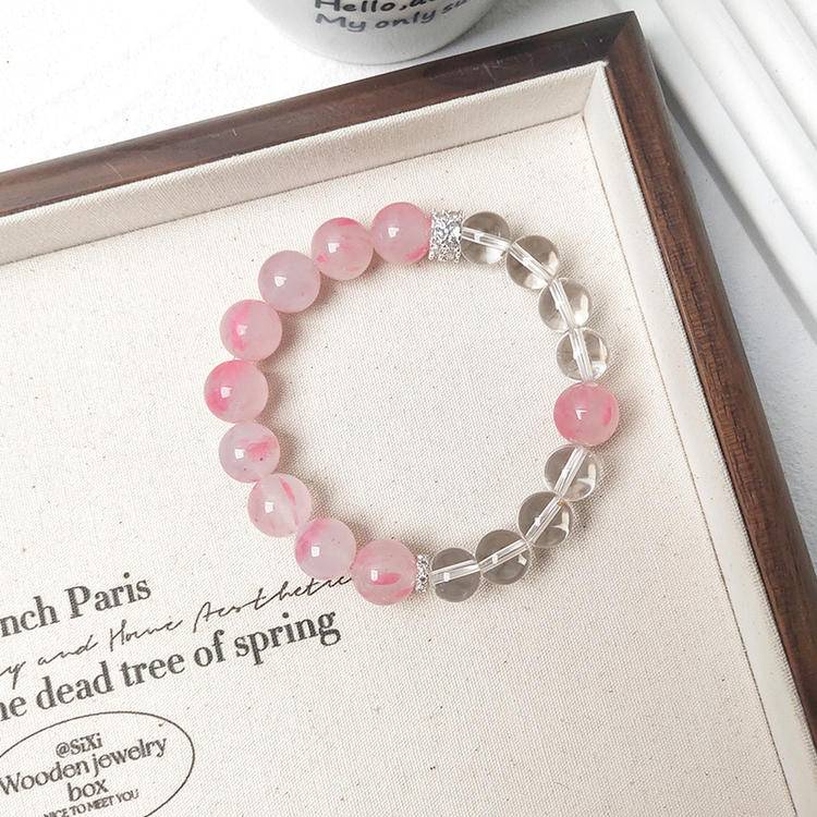 Rose Quartz & Clear Quartz Bracelet — Love & Clarity