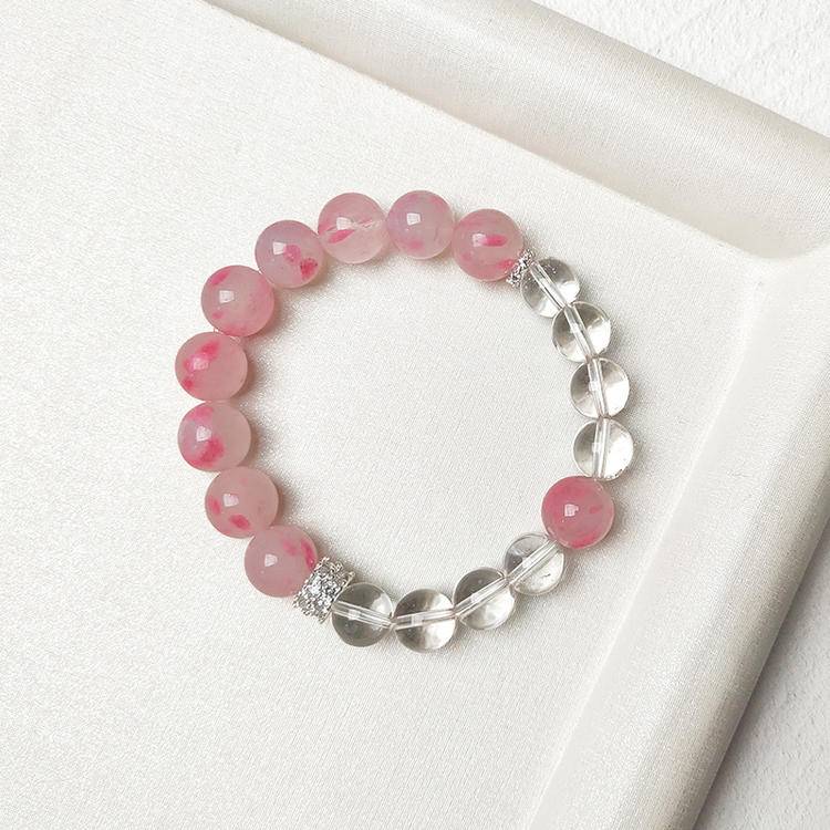 Rose Quartz & Clear Quartz Bracelet — Love & Clarity