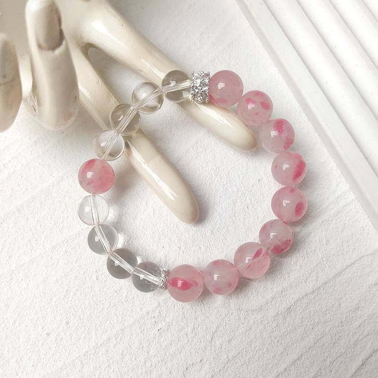 Rose Quartz & Clear Quartz Bracelet — Love & Clarity
