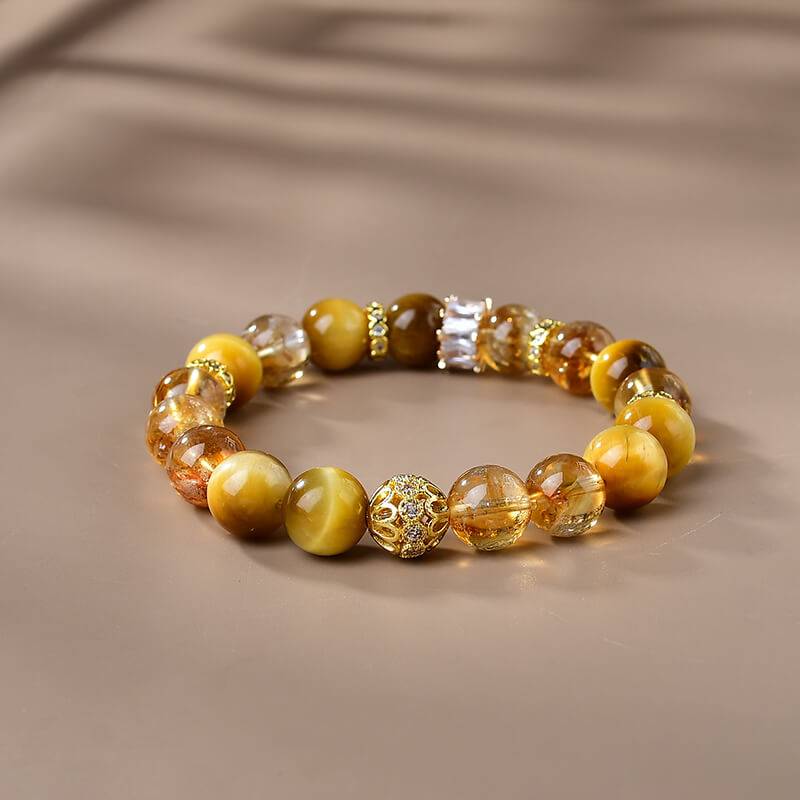 Wealth & Confidence — Citrine & Golden Tiger’s Eye Bracelet